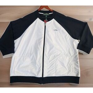 Ralph Lauren LRL Active Jacket Women's Plus 3X Black & White 3/4 Sleeve